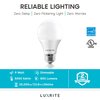 Luxrite A19 LED Light Bulbs 9W (60W Equivalent) 800LM 5000K Bright White Dimmable E26 Base 4-Pack LR21423-4PK